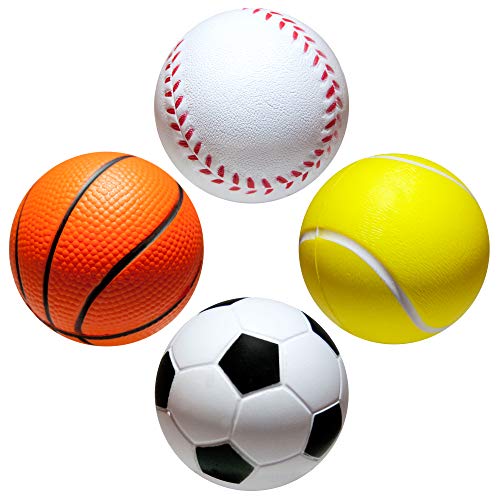 envami® 4Stk - Stressball im Mini Sportball...