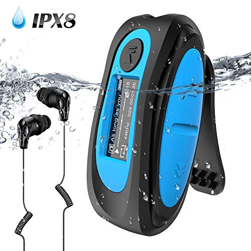 AGPTEK IPX8 Wasserdicht MP3 Player, 8GB HiFi...