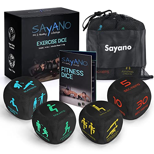 Sayano – 4 x Workout/Fitnesswürfel für...